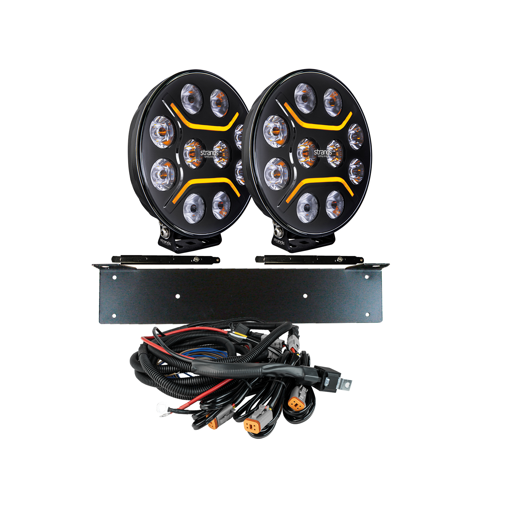 COMPLETE KIT 2x INTENSE 9" DRIVING LIGHTS LED Strands